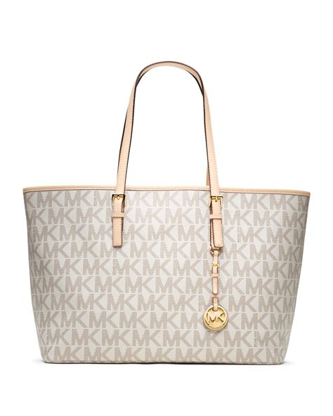 michael kors travel logo tote|michael kors large travel tote.